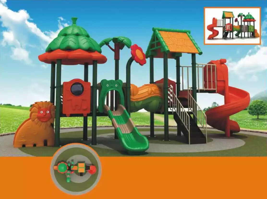Play tower with slide Outdoor playhouse Children\'s playground Slides
