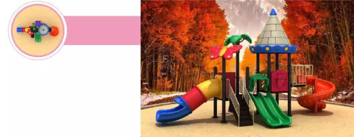 Play tower with slides Playhouse garden plastic playground Animals