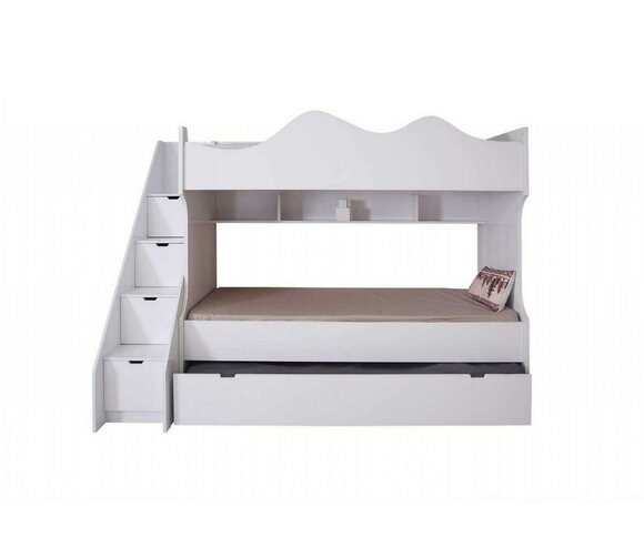 White bunk bed children\'s bed children\'s furniture set modern children