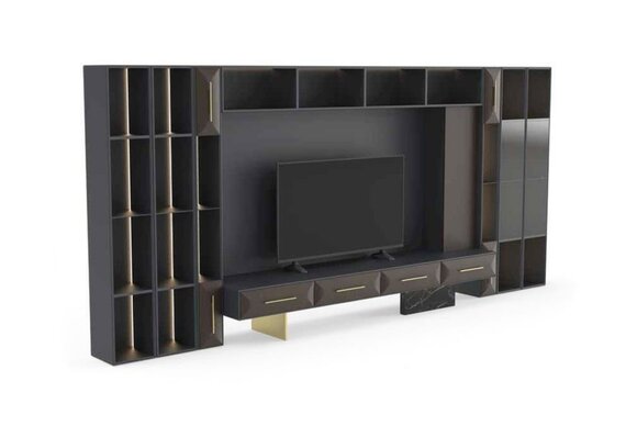 Luxurious wall unit living room furniture wooden TV stand modern design new