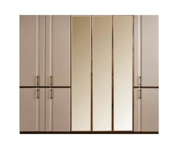 Beige wardrobe luxury wardrobe 6-door bedroom wardrobe new