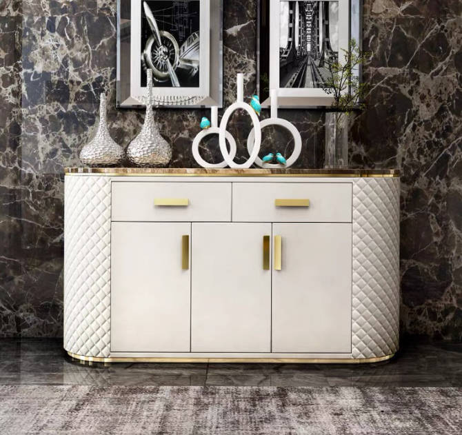 Chest of drawers design wood cabinet luxury sideboard lowboard sideboard white new