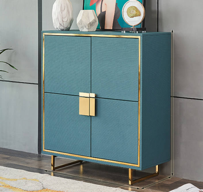 Modern sideboard blue living room chest of drawers luxury shelves furniture new
