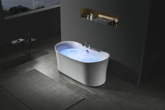 Acrylic Whirlwanne Indoor Whirlpool Badewanne Home Spa Weiß