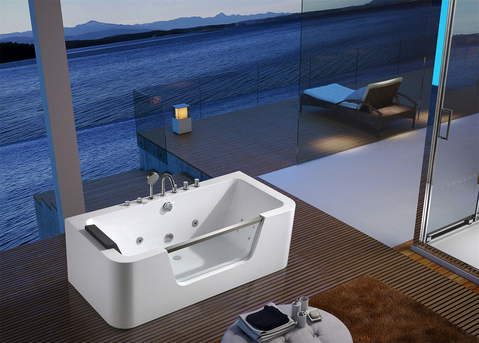 Bathtub Luxury Relax bathtub complete 170x80cm Bathtub Bath tub