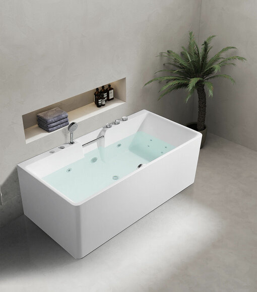 Whirlpool bath Indoor whirlpool bath Home Spa White tub Relax