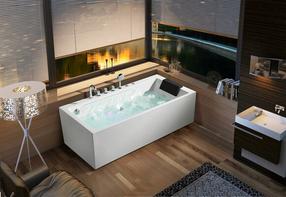 Whirlpool bath Spa baths LED lighting Massage jets Bubbles