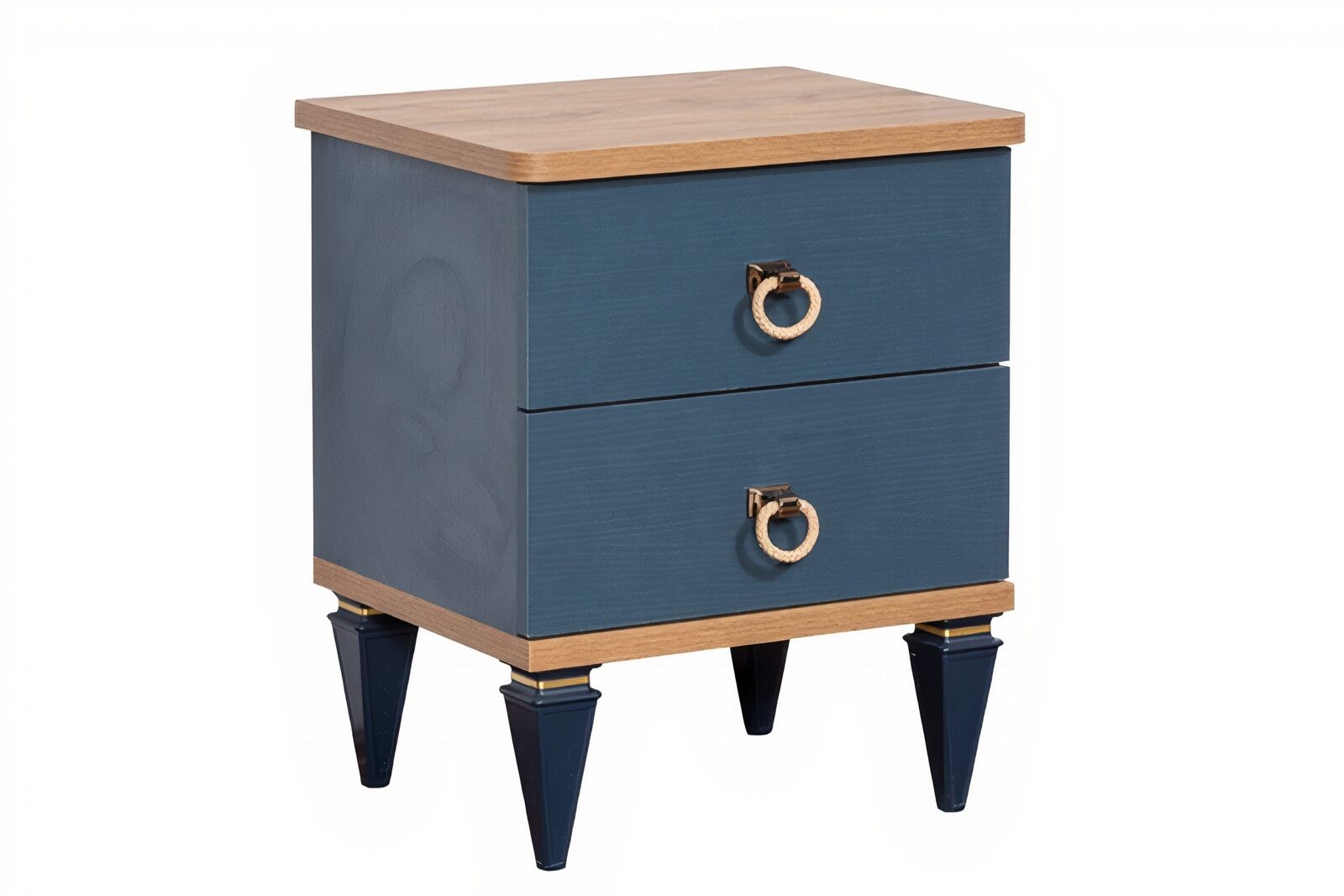 Blue-brown bedside table Designer children\'s room furniture Elegant bedside console