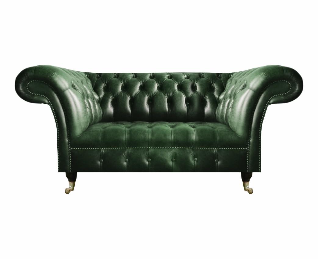 Luxury Two Seater Sofa Couch Green Leather Sofa Living Room Luxury Design Chesterfield