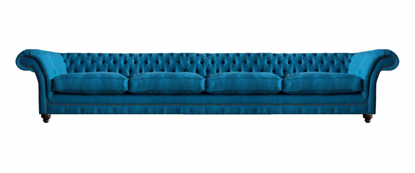 Sofa four-seater couch furnishings luxury upholstered furniture textile seat Chesterfield