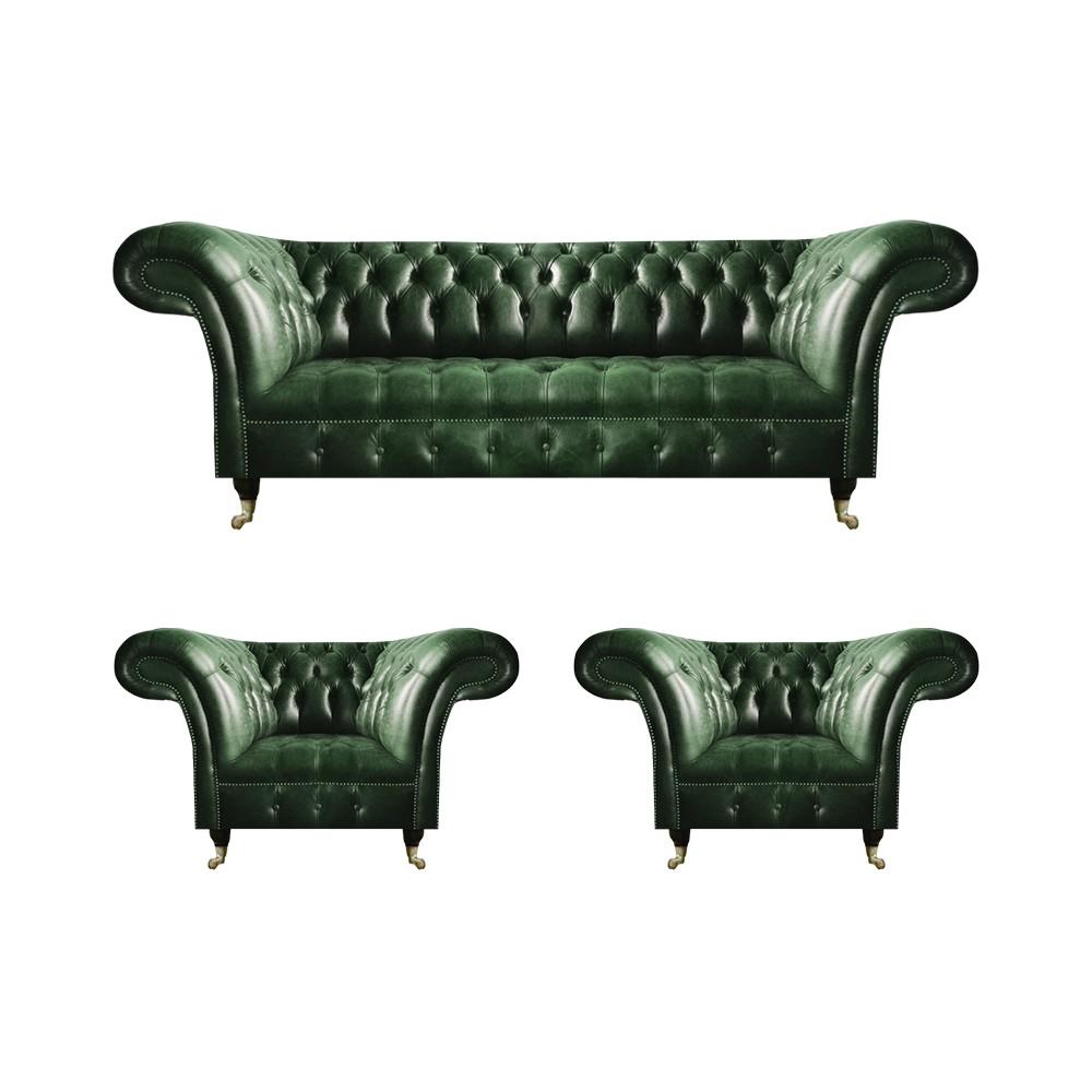 Living room furniture sofa set 3 pieces upholstered furniture luxury Chesterfield
