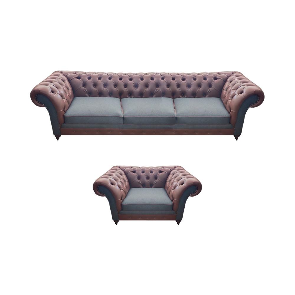 Modern designer sofa set upholstery set luxury leather sofas couches Chesterfield