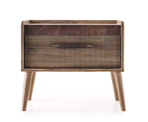 Bedside console complete bedside tables side tables wood brown set 2pcs