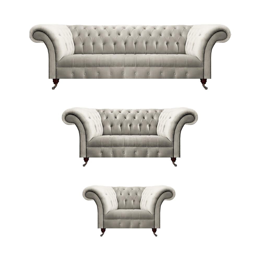 Luxury White Sofa Set Modern Set Chesterfield Living Room Seat Furniture