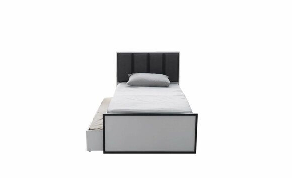 White and black children\'s bed Extendable wooden bed Bedroom Furniture