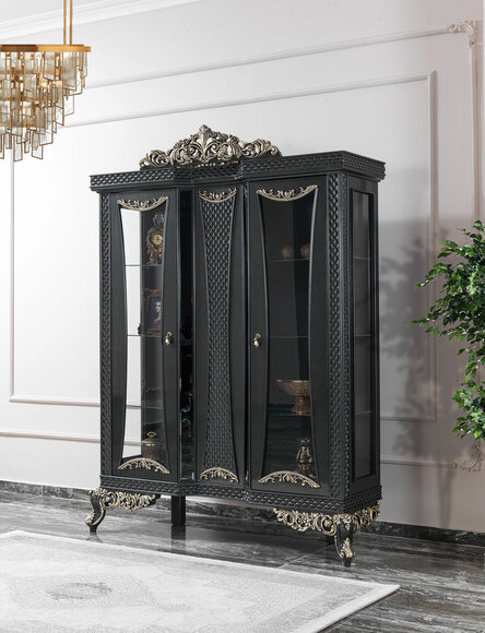 Showcase cabinet display cabinet cabinets living room glass gray wood new