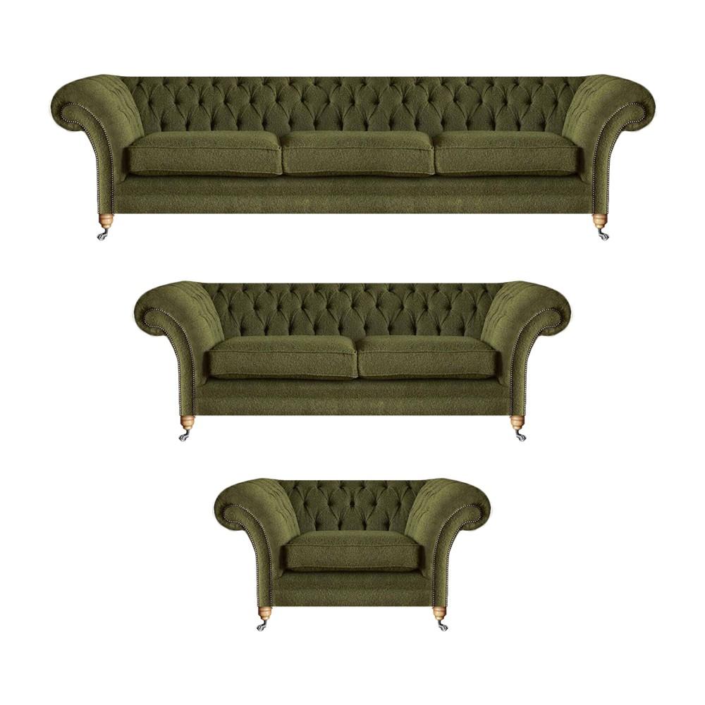Designer textile sofa set luxury modern sofa set seat armchair Chesterfield