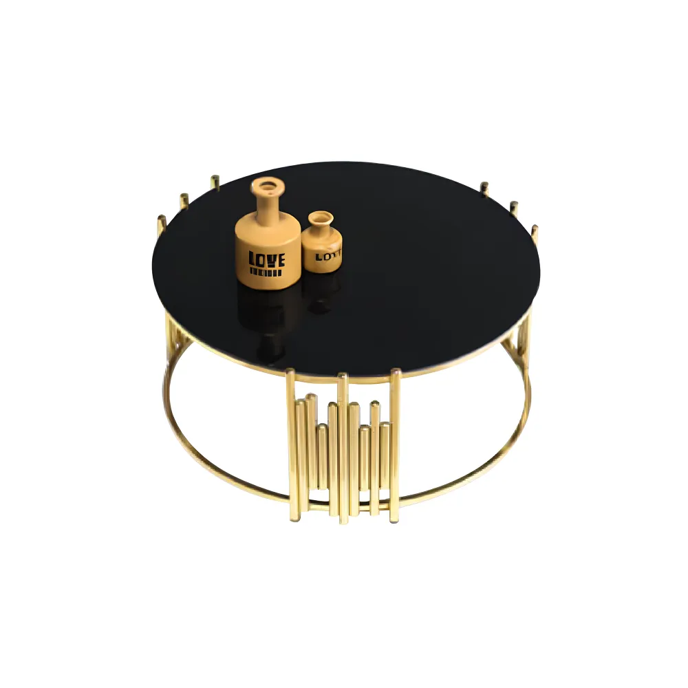 Living room coffee table table coffee table side table gold sofa table