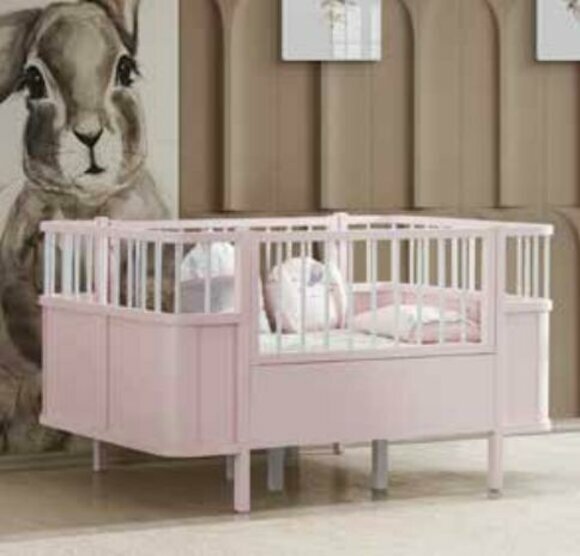 Children\'s Room Bed Furnishing Design Modern Baby Bed New Luxury Wooden Furniture