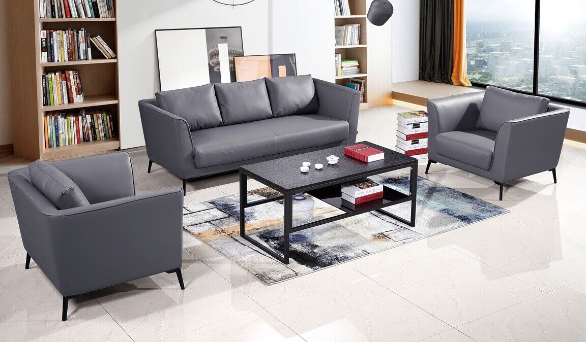 Imitation leather sofa set 3+1+1 seater set upholstered sofa On Stock
