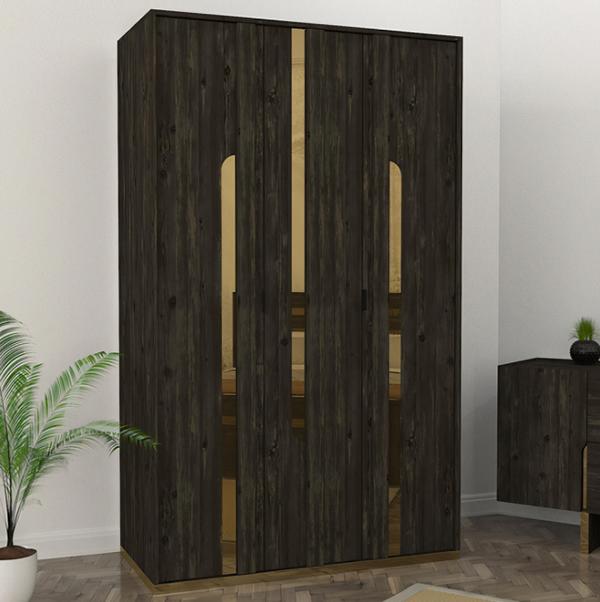 Wardrobe Bedroom Modern Furniture Black Wood Luxury Design