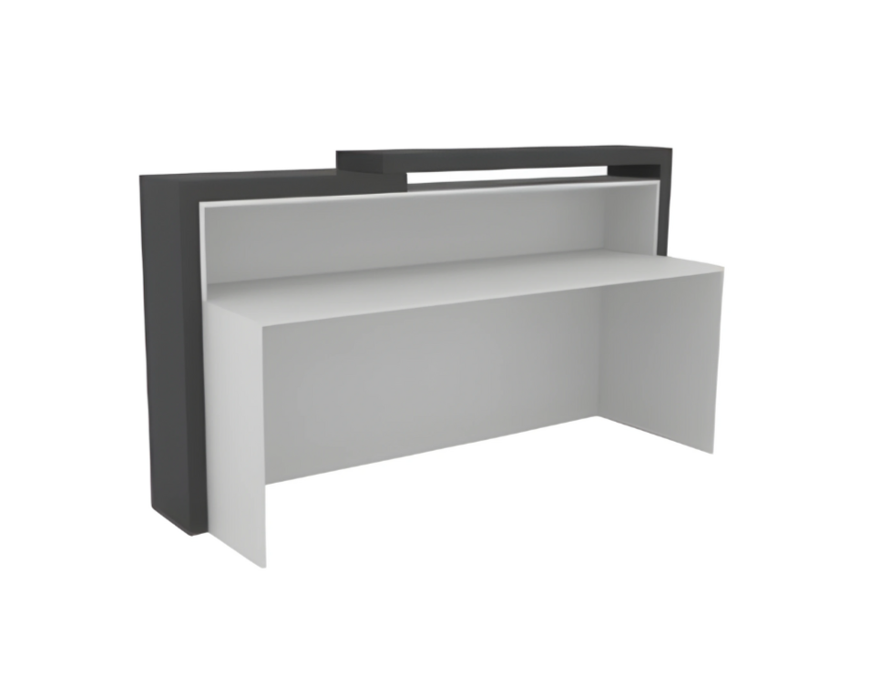 Elegant white-grey reception desk office furniture reception working environment