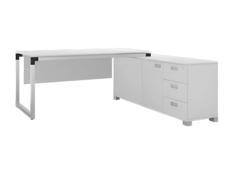 Stylish corner desk white luxury office furniture wooden work desk table