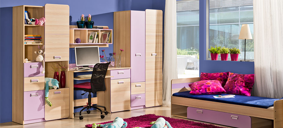 Living room wall unit, children\'s room, desk, living room cabinet, new.