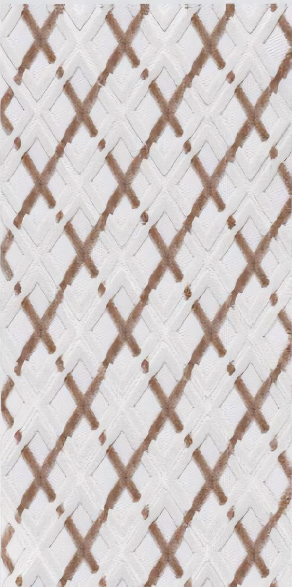 White with Brown Lines Carpet Short Pile Modern Living Room Bedroom