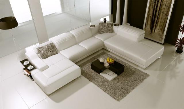 Corner sofa set, designer leather sofa, big sofa with USB.