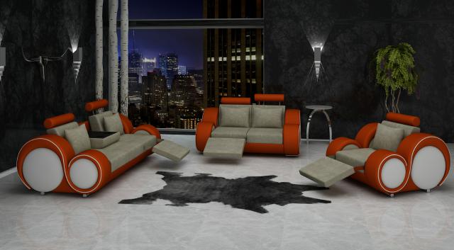 DESIGNER SOFA SITTER RELAX COUCH UPHOLSTERY SET TEXTILE NEW SOFA SET 3/2/1 !!