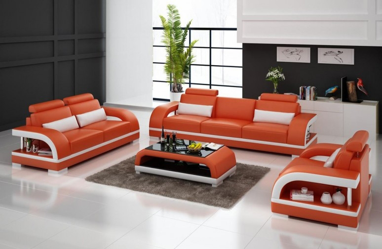 Designer sofa set leather sofa 3+2+1 set couch new Citadel O/W