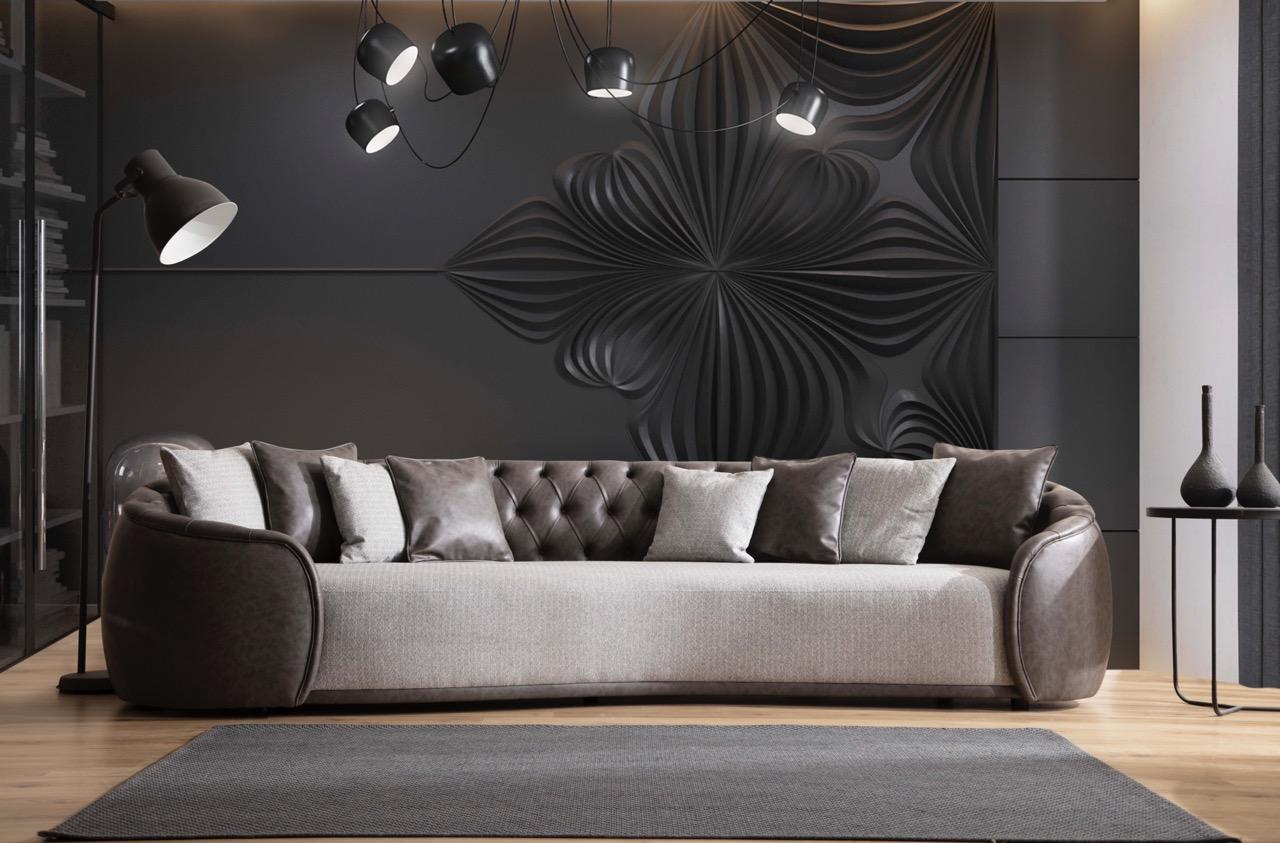 Luxury Bank Sofa Couch Living Room Office Furniture Textile Sofas 3 Seater