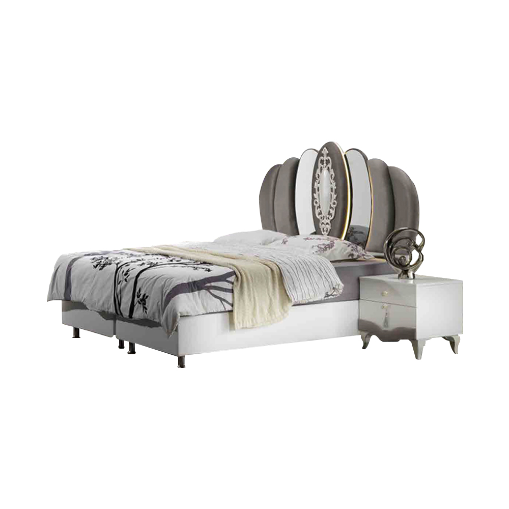 Bedroom bed double bed bed gray beds furniture marital bed bed frame