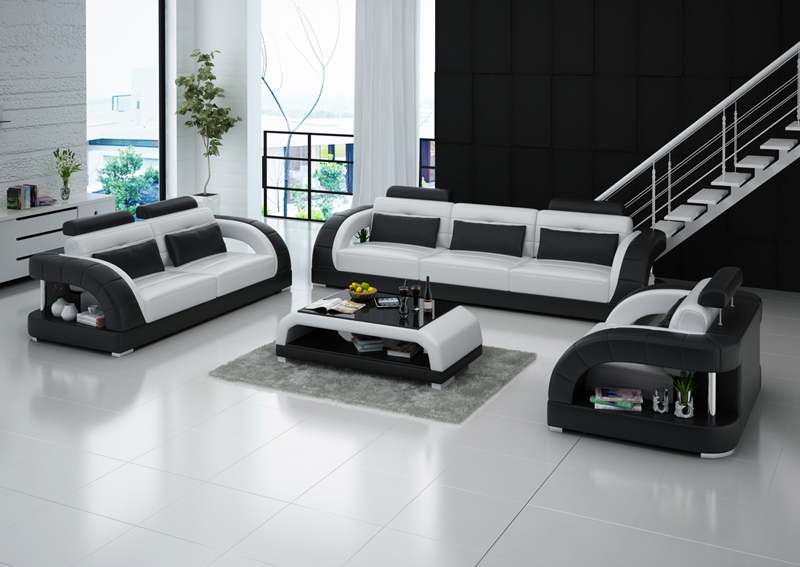 Design leather sofa couch sets 3+2+1 seat set sofa set sofa USB