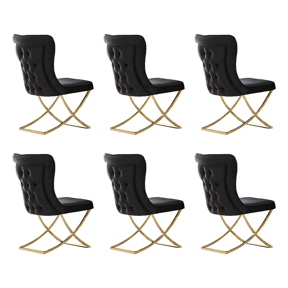 Group kitchen chairs dining room chairs chairs black 6-piece fabric design