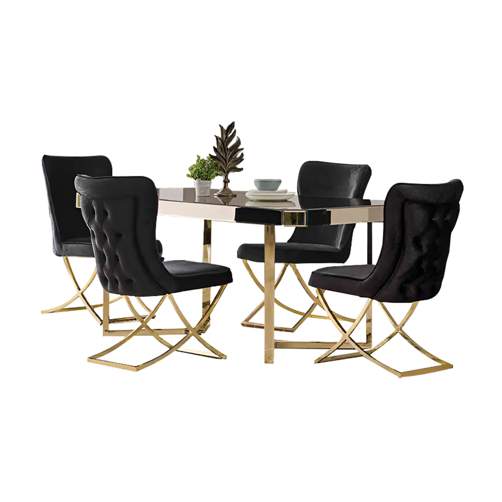 Dining table design, dining table, gold glass table, tables 160x90.