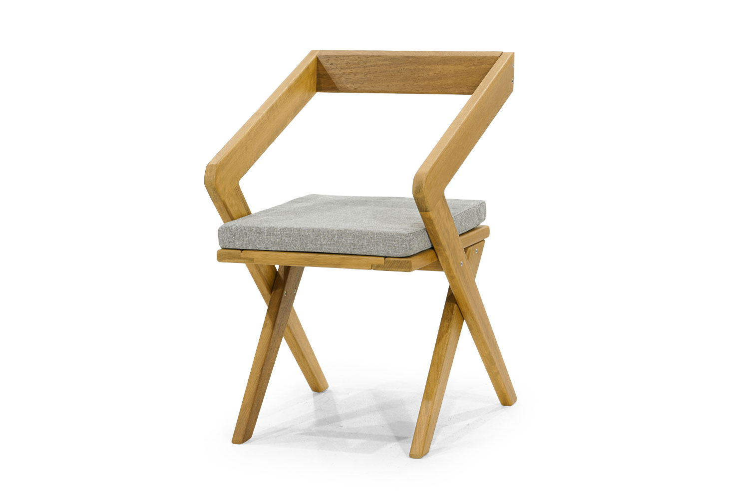 Beige robust outdoor chair single chair wooden furniture patio chairs