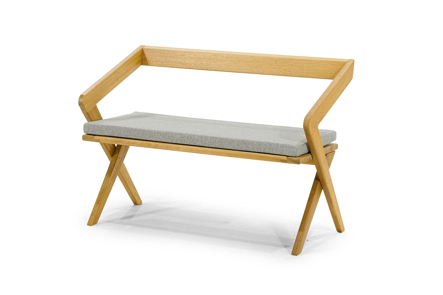 Exclusive Loft Garden Bench Robust Outdoor Wooden Furniture Backrest Bench