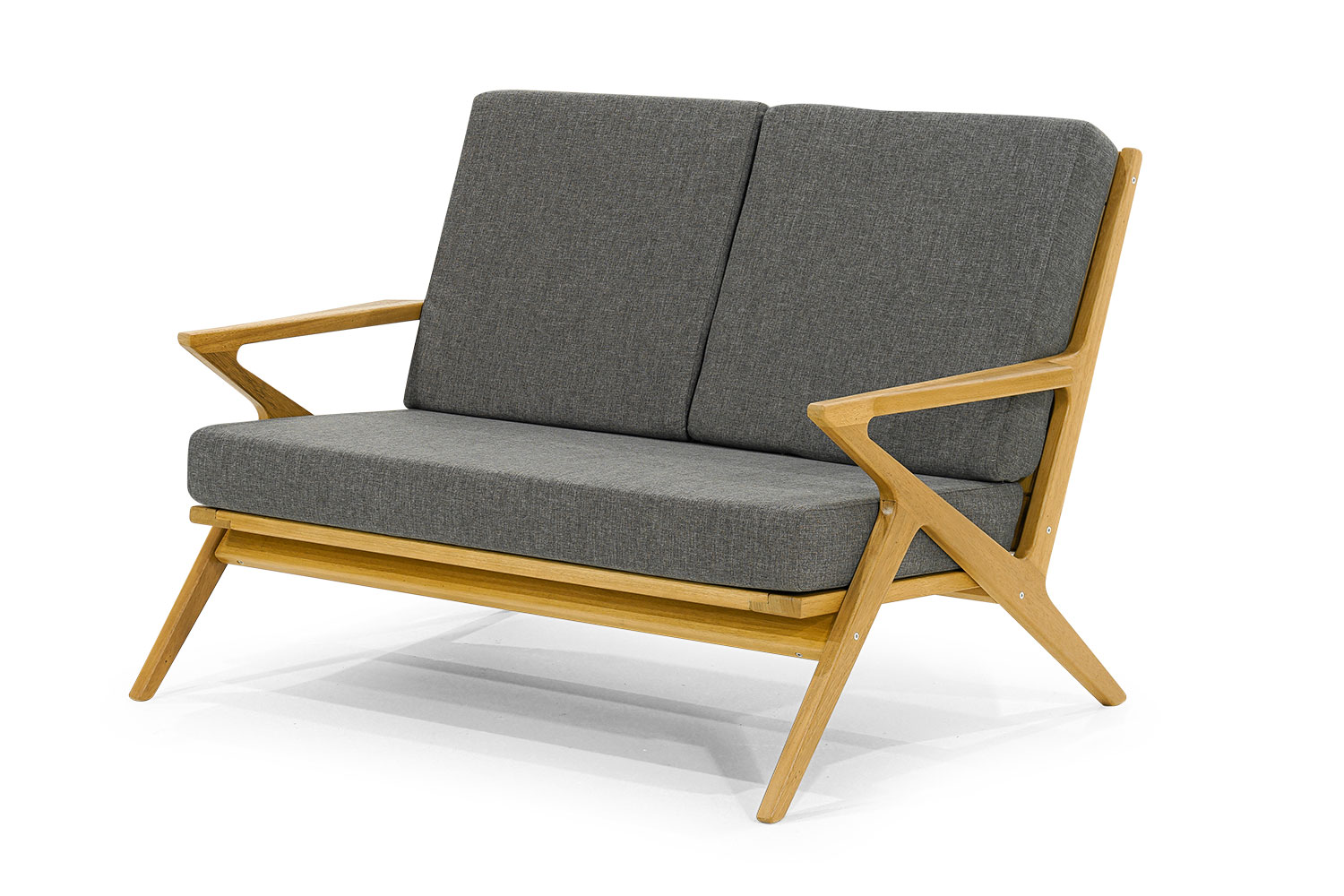 Designer Outdoor Cushions Two-Seater Luxury Wooden Patio Furniture