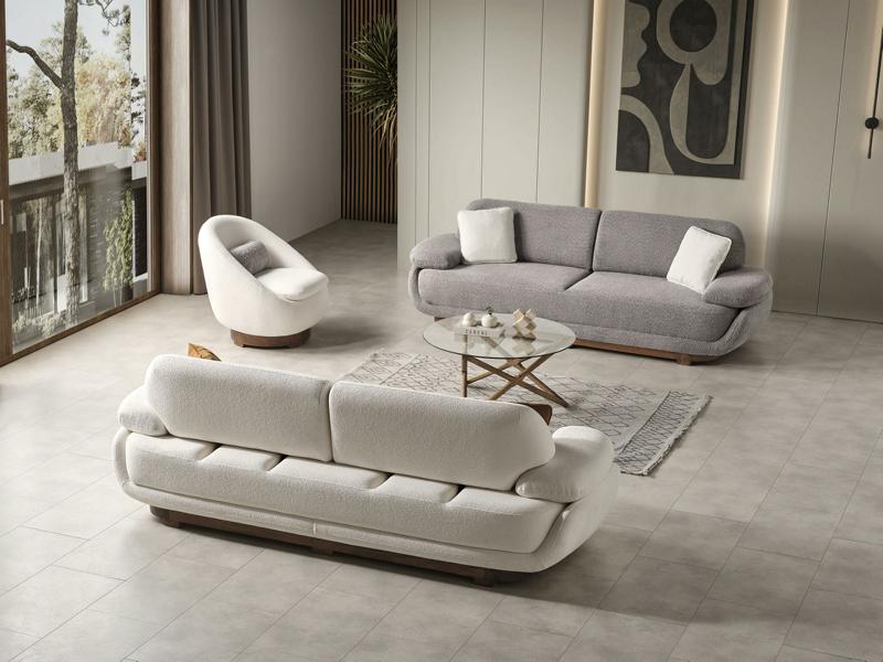Sofa suite upholstered furniture designer sofa set seating furniture living room 3+3+1.