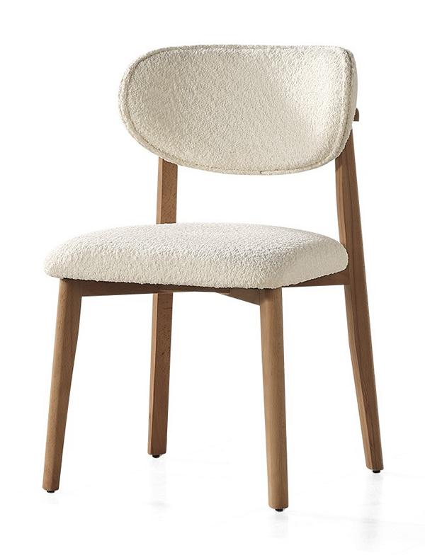 Dining chair kitchen chair chair dining seat textile fabric cover wood white