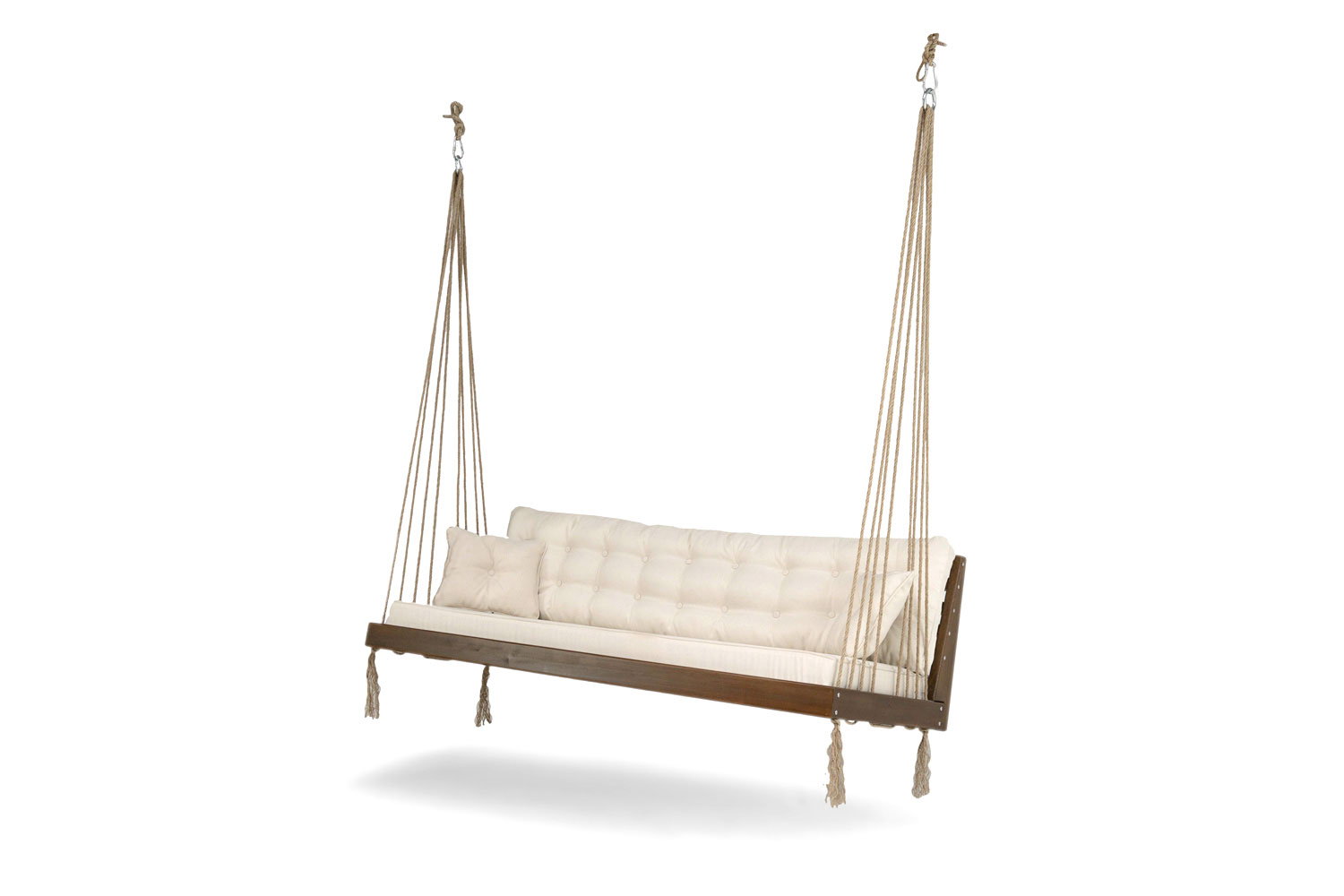 Stylish hanging sofa designer garden furniture terrace wood upholstered sofa