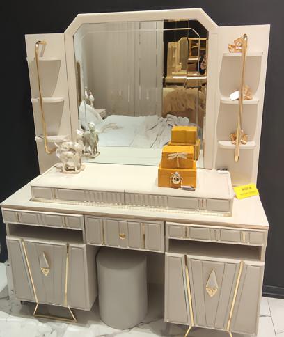 Cosmetic table, dressing table, beauty table, console, makeup console, makeup dresser.