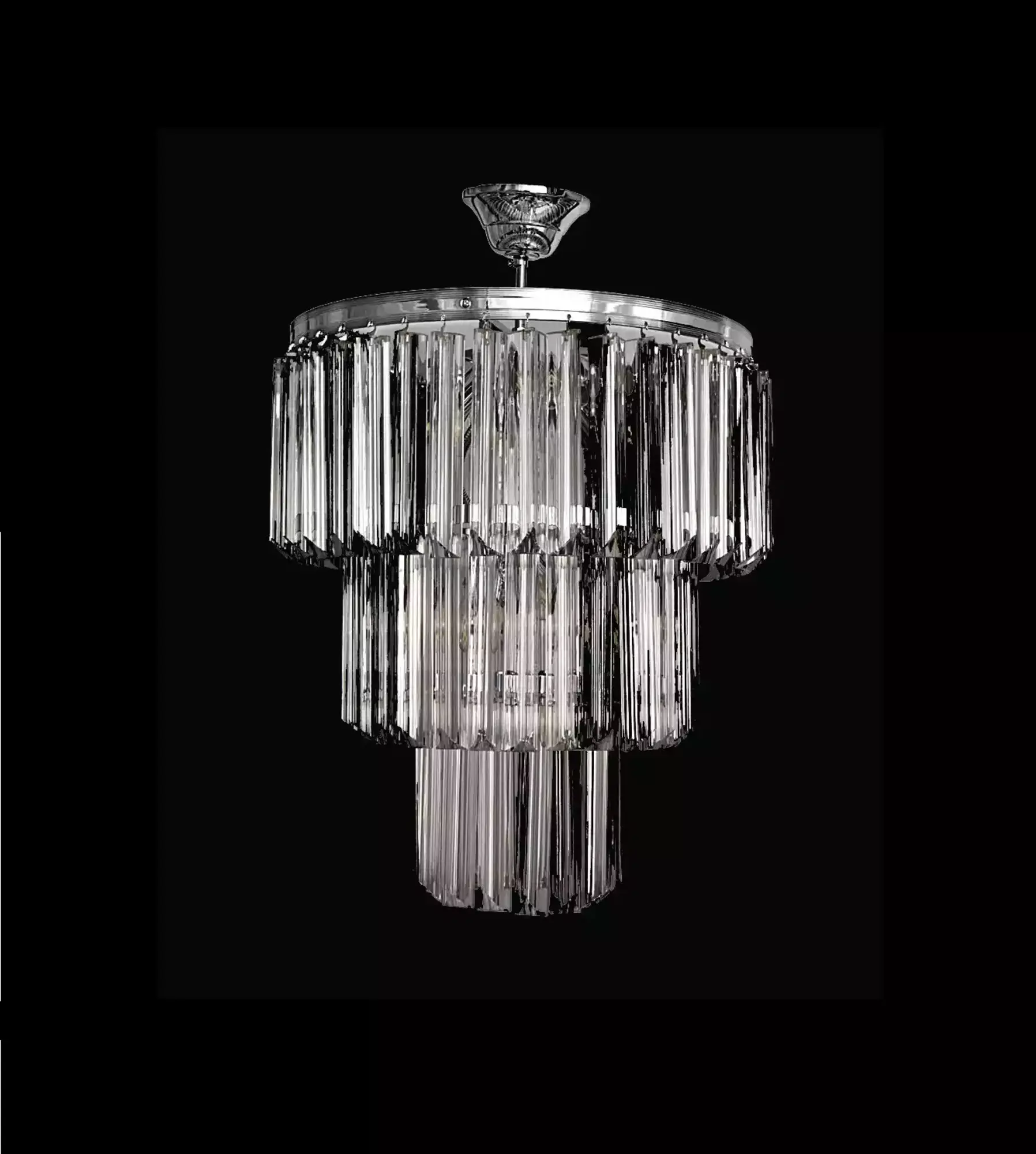 Chandelier ceiling light luxury silver ceiling lamp crystal