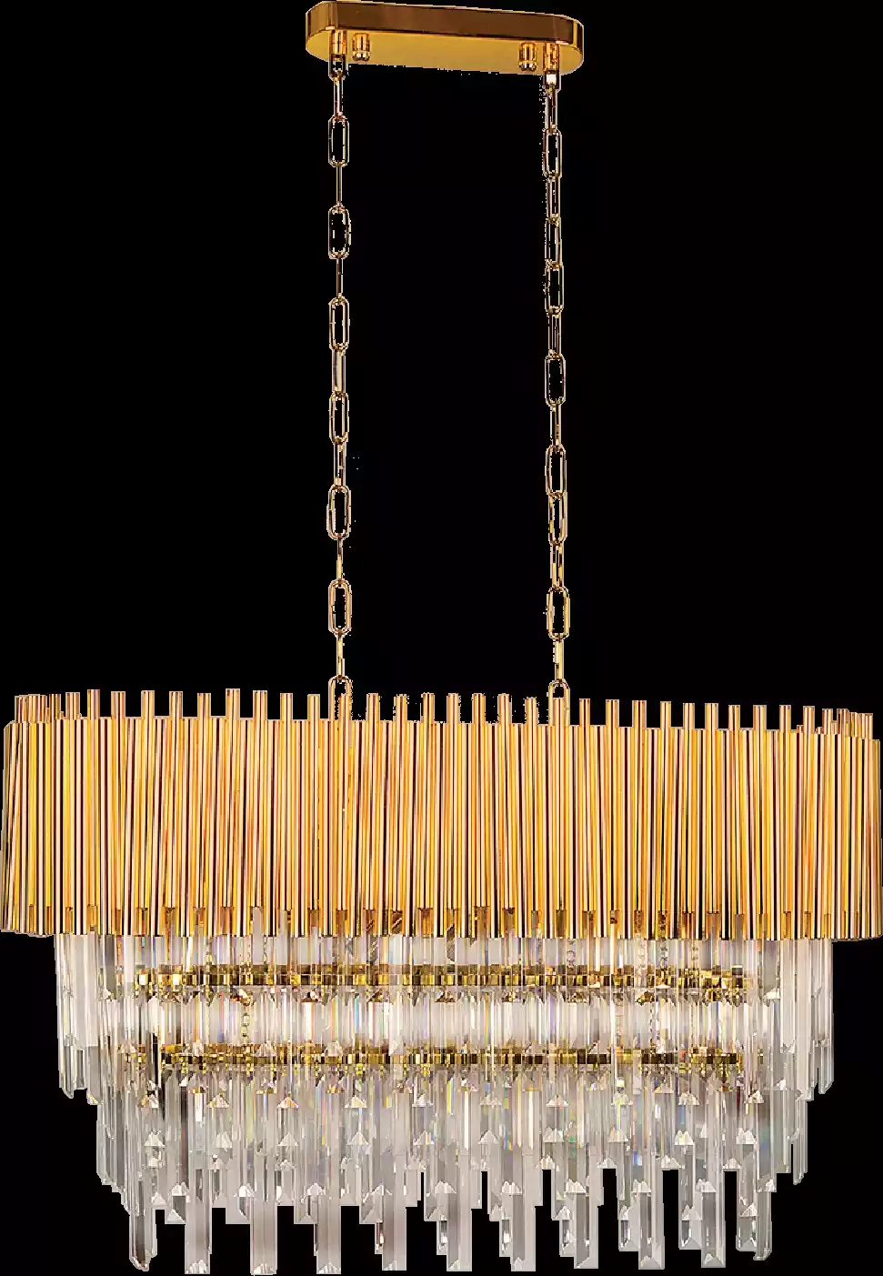 Chandelier Ceiling Light Luxury Gold Ceiling Lamp Crystal