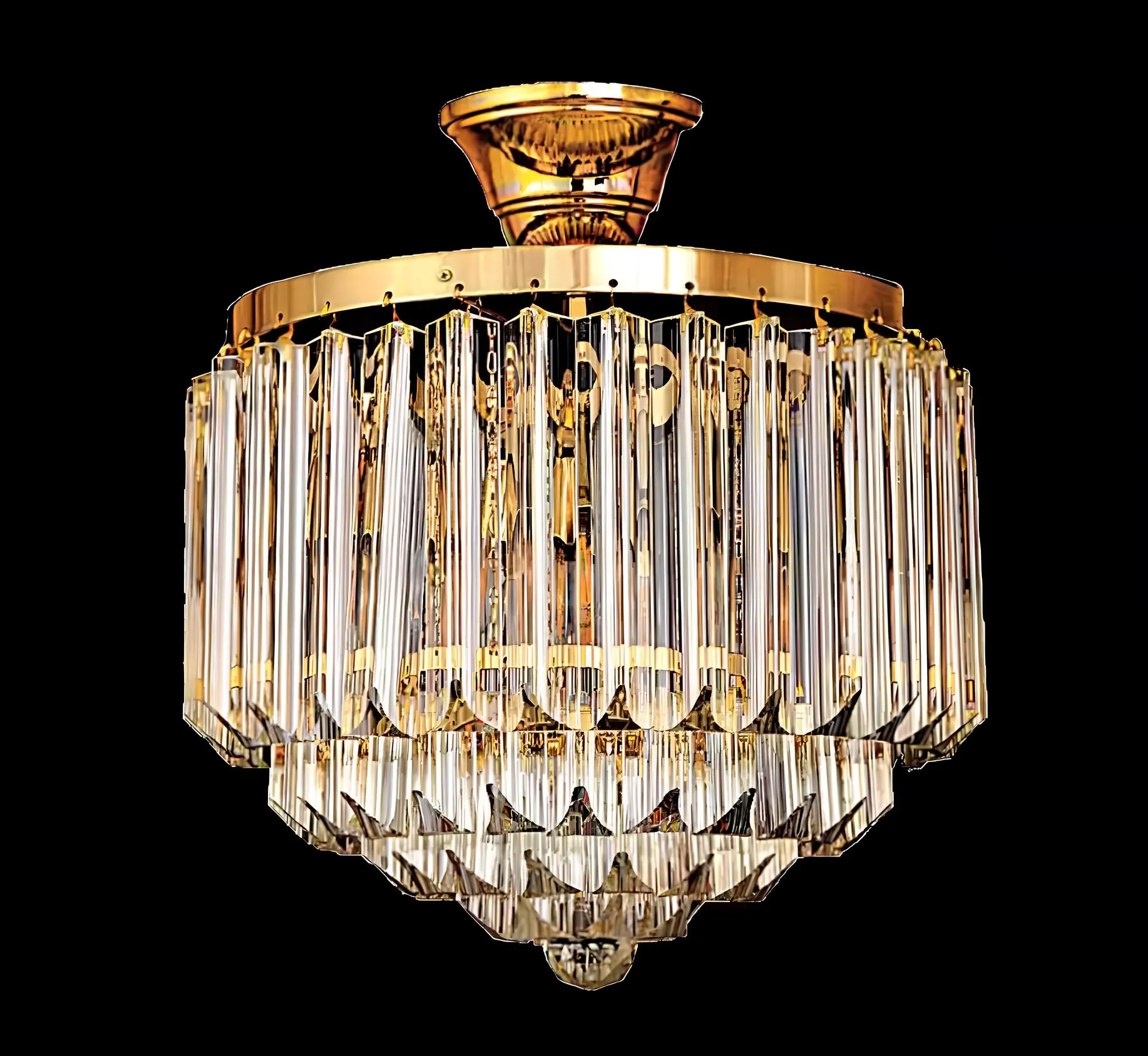 Chandelier Luxury Gold Chandelier Ceiling Lamp Crystal Art
