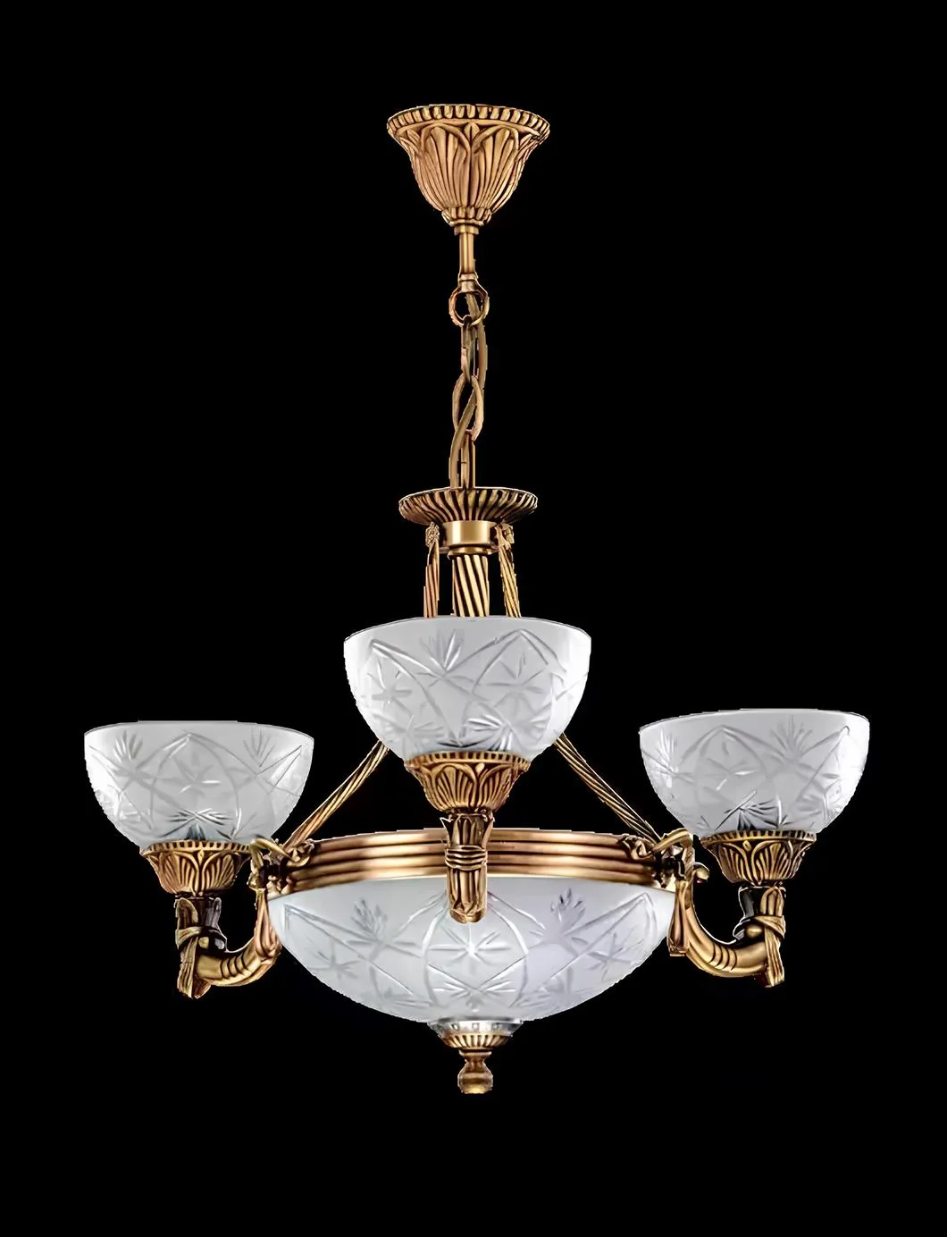 Chandelier ceiling lamp lustre ceiling chandelier lamp glass gray gold