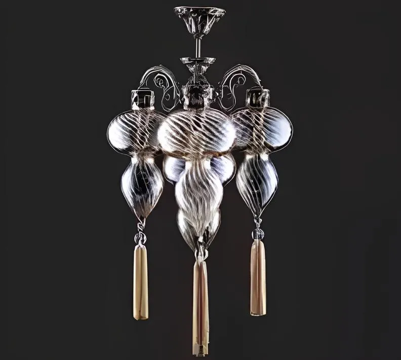 Lamps ceiling chandeliers lustres ceiling light glass silver new