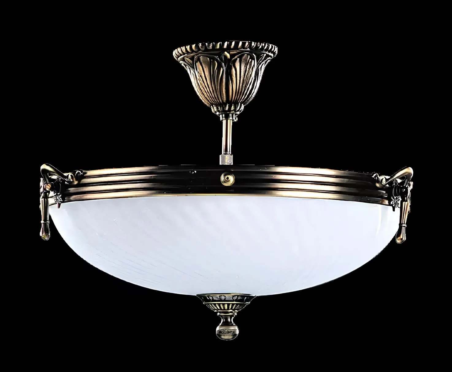 Lamps chandelier ceiling light ceiling chandelier crystal glass white atr